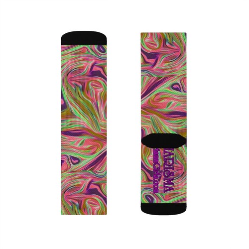 Charisma Girls Swirl Series Design Number 15 Sublimation Socks - Picture 9 of 13