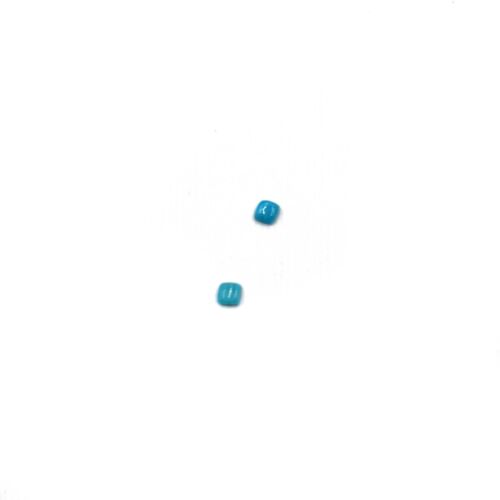Natural Sleeping Beauty Turquoise Loose Cushion Stone Cabochon 2 Pcs 3 MM .25 CT