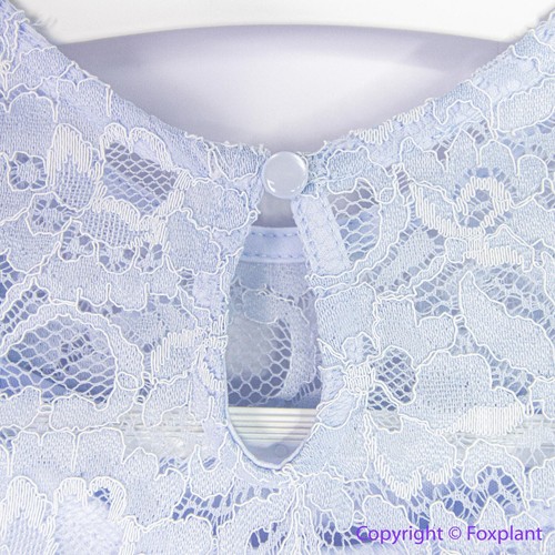NEW Zunie Girl Periwinkle Lace Flutter Sleeve Dress lace light blue dress, 4/5 - Picture 12 of 21