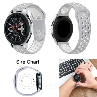 White Sport Silicone Band Watch Strap Belt For Samsung Gear S3 Frontier SM-R765T