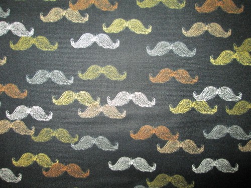 MUSTACHES MENS HIPSTER MUSTACHE CREAM COTTON FABRIC FQ - Picture 6 of 11