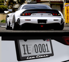 Low Class License Plate Frame - Black Metal Jdm Stance Drift Lowered Car Racing