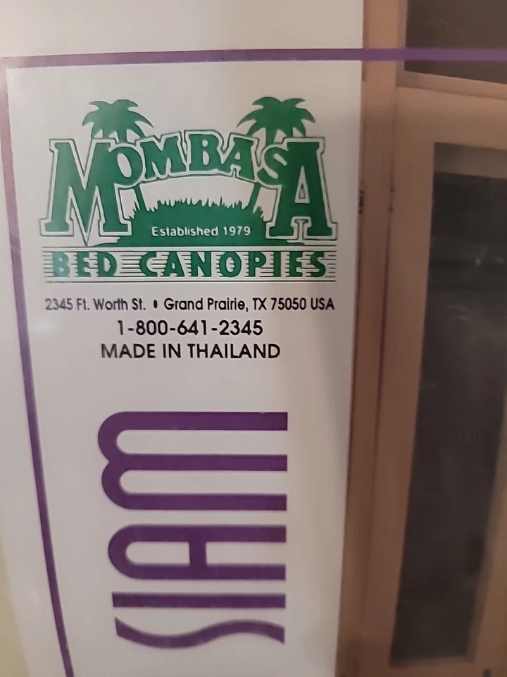 Dossel de cama transparente Linens n' Things Mombaça tradicional sião marfim (NOVO) - Imagem 3 de 4