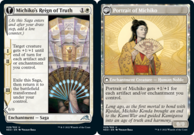 x4 Michiko's Reign of Truth // Portrait of Michiko U MTG Kamigawa