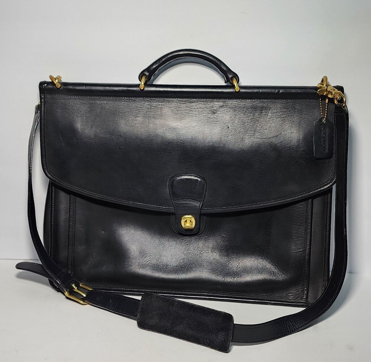 COACH 5266 Beekman Black Leather Bag Briefcase Shoulder COACH 5266 Beekman Black Leather Bag Briefcase Shoulder