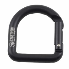 Casstrom D-Shape Carabiner No 3 Dangler Black Aluminum 10113 Sweden 400kg Toler