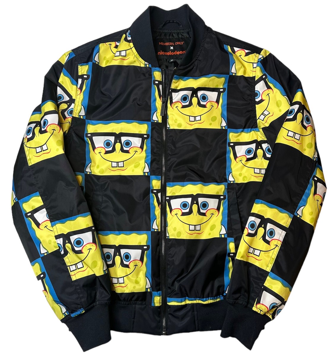 Nickelodeon Members Only Spongebob Squarepants Bomber Jacket Nickelodeon Members Only Spongebob Squarepants Bomber Jacket