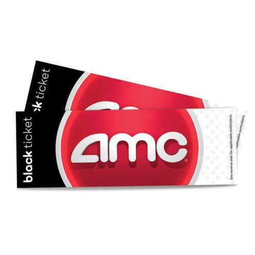 Eight (8) AMC Black Class Movie Theater Ticket Voucher