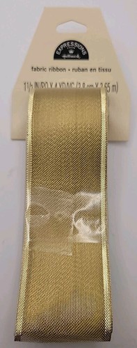 Hallmark Gold Luster Sheen Fabric Ribbon 1.5"x4yds Bow Gift Wrap Holiday Craft - Picture 5 of 13