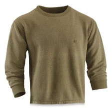 Genuine French Military Thermal Plush Fleece Sweater Army Winter Surplus Medium