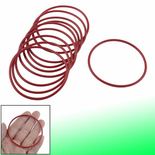 10 Pcs Soft Rubber O Rings Seal Washer Replacement Red 65mm x 2.5mm # - Afbeelding 3 van 4