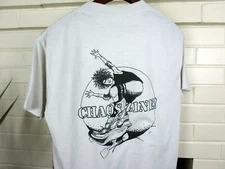 VTG 80s Chaos Skatezine Mike B (M) SKATEBOARD T-SHIRT THRASHER ZORLAC Hook Ups
