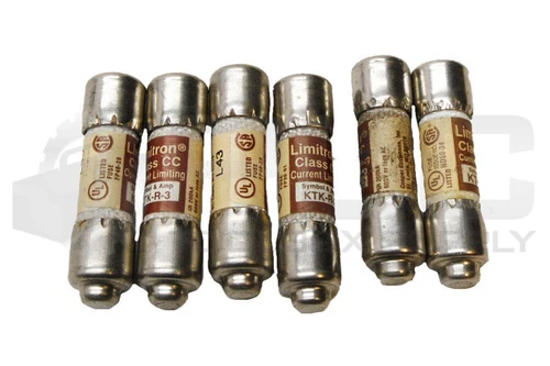 LOT OF 6 NEW BUSSMANN KTK-R-3 LIMITRON FUSE 3A 600VAC