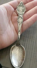 Antique R. Wallace & Sons Sterling Silver Mt. Hood - Oregon Souvenir Spoon 