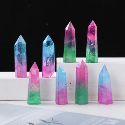 Celestial Aura Quartz Crystal Point Wand Reiki Enhanced Energy Celestial Aura Quartz Crystal Point Wand Reiki Enhanced Energy