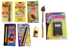 OFFICE PRACTICAL JOKE SET 8 Pranks Gag Work Gift Bang Squirt Gum Toys Ink Bug