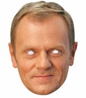 Donald Tusk Single 2D Card Party Face Mask - European Politician Brexit