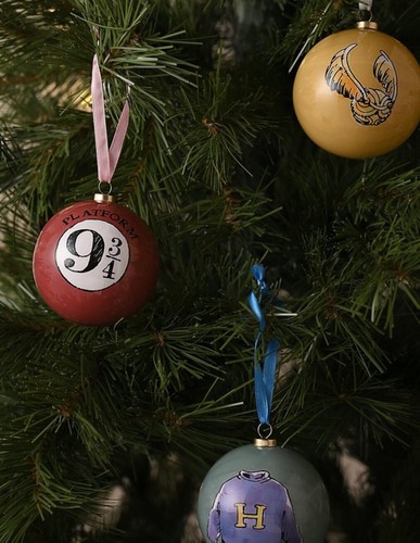 Harry Potter Baubles Christmas Baubles Set 6 Tree Hanging Festive Decorations - Picture 2 of 3