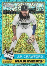2025 Topps Heritage J.P. CRAWFORD Chrome Light Blue Sparkle -SEATTLE MARINERS- 