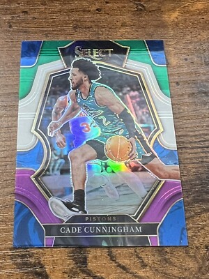 2022-23 Select Basketball Cade Cunningham Premier Green White Purple Tri-Color