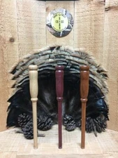 3- 1-Pc Straight-Tip Friction Turkey Call Strikers Hickory,  Purpleheart, Jatoba