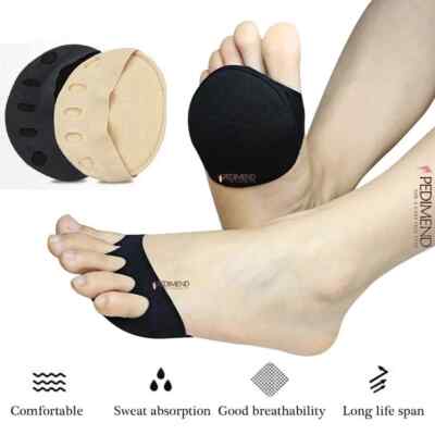 Atmungsaktive Fünf Zehen Vorfuß Pad Socken High Heels halbe Innensohle Morton's Neurom