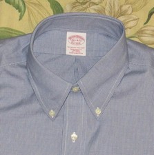 BROOKS BROTHERS Blue Check Long Sleeve Button Down Shirt 16.5 - 34/35 NWT