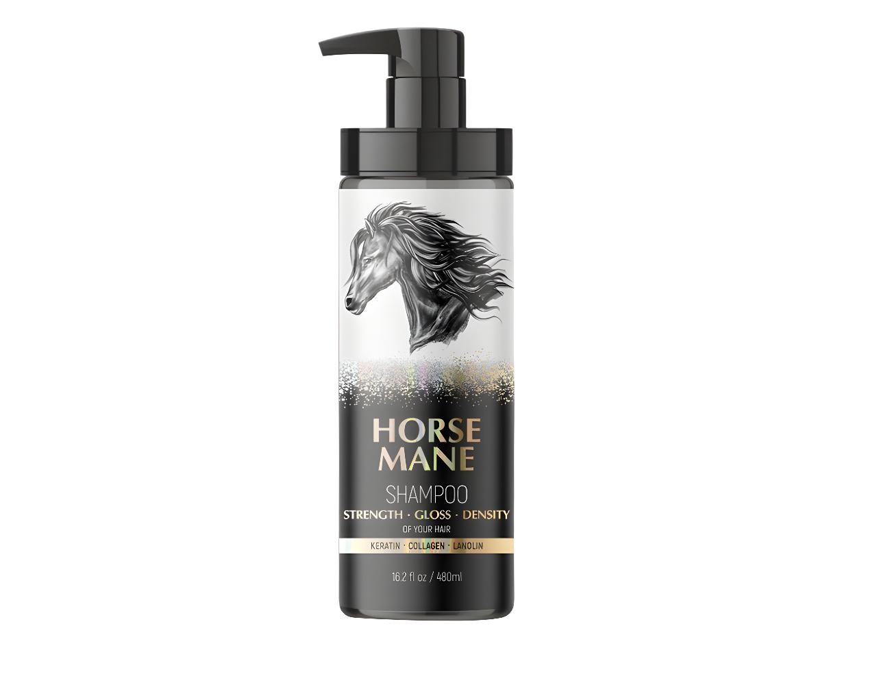 Shampoo Horse Mane Hair Shampoo Keratin Lanolin Collagen Burdock Root Oil 480 Ml
