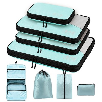 Compression Packing Cubes Set, Versatile 8pc Travel Essential Packing System-...