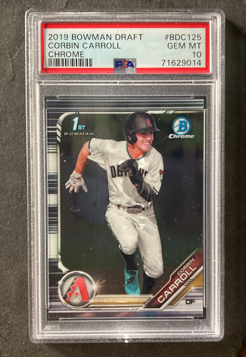 2019 Bowman Draft Chrome Corbin Carroll RC PSA 10