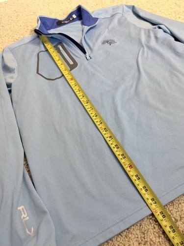 RLX Ralph Lauren Torrey Pines Blue Quarter-Zip Pullover - XL Golf Activewear - Bild 6 von 9
