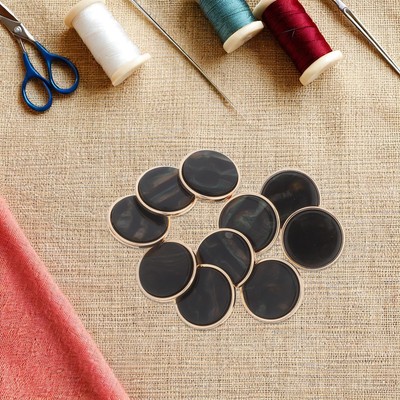  10 Pcs Flat Round Button Resin Blazer Buttons Decorative for Clothes