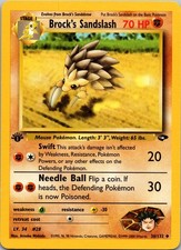 Brock's Sandslash 36/132 Uncommon Gym Challenge Pokemon 1st Edition LP