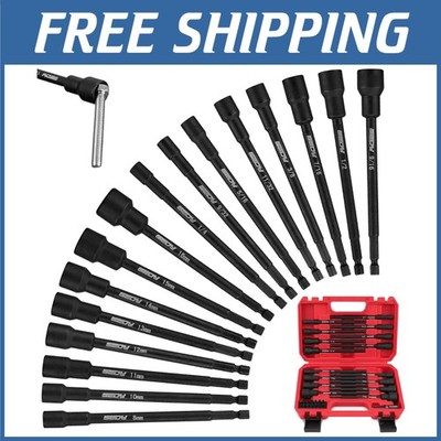 Extra Long Hex Nut Setter Drill Bit Tool Set