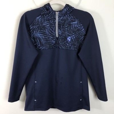 Peter Millar Hyperlight Weld Hybrid 1/2 Zip Hoodie Boys XL 13-14 Navy