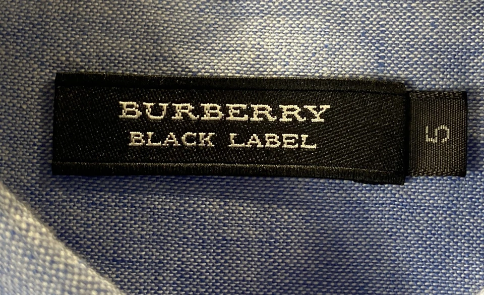 Burberry Etiqueta Negra Azul Abotonada Talla 5 Nuevo Con Etiquetas Foto 3 de 4
