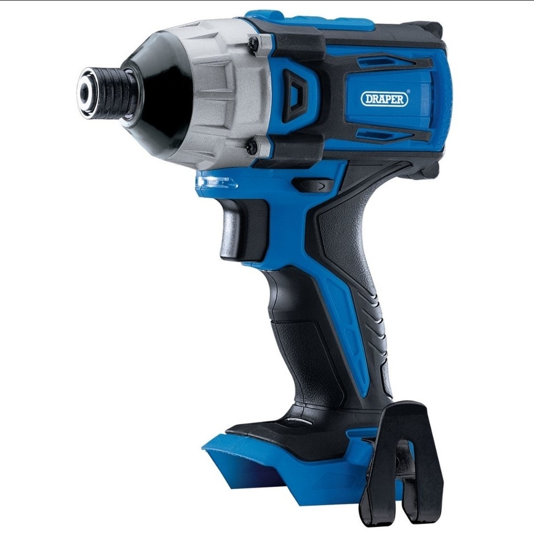 Draper 12V Impact Driver 1/4″ Hex – BARE UNIT, LED Light, Battery-System Ready