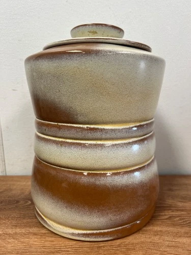 Frankoma Canister Cookie Jar Plainsman Desert Gold with Lid