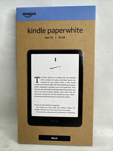 Amazon Kindle Paperwhite (12th Gen) 16GB 7" Screen E-Reader Black - New & Sealed