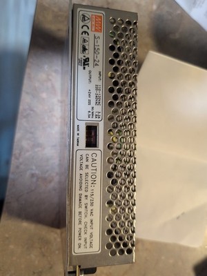 Mean Well S-150-24 Switching Power Supply 150W 120-240VAC 24VDC USED