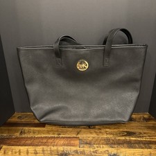 Michael Kors Black Leather Tote Bag Great Deal Sale - Image 1