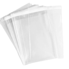 100Pcs 5-1/2 x 7-1/2 Inch Clear Cellophane Cello Bags,Thick Greeting Card Plasti