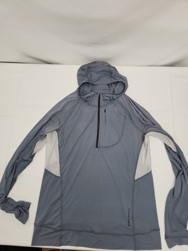 Black Diamond Alpenglow Pro Hoody Women Medium Sun Shirt Hoodie Storm Blue UPF