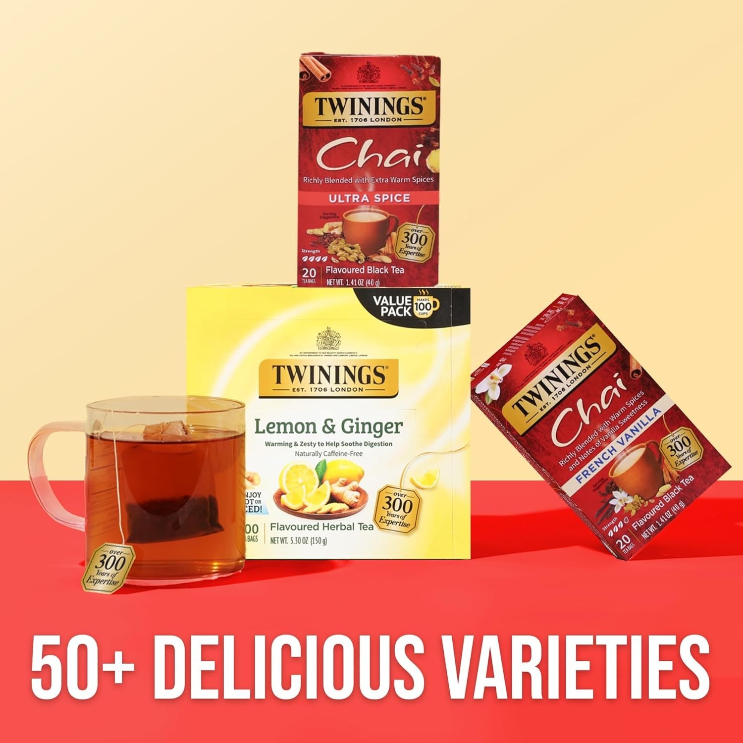 Twinings Chai Ultra Spice Flavoured Black Tea 20 Bags Pack of 6