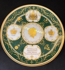 Harrods Diamond Jubilee Plate 21cm Queen Elizabeth WILLIAM EDWARDS