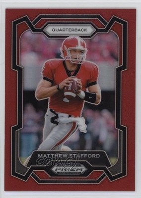 2024 Panini Prizm Draft Picks Red Prizm 50/299 Matthew Stafford #74 3hd
