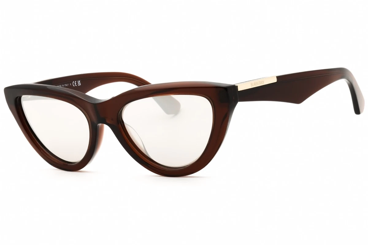 NWT Burberry BE4436U-41448V Brown Cat Eye 55mm Sunglasses Burberry BE4436U M (55 - 18) with Grey lenses and Grey frame  main image 2