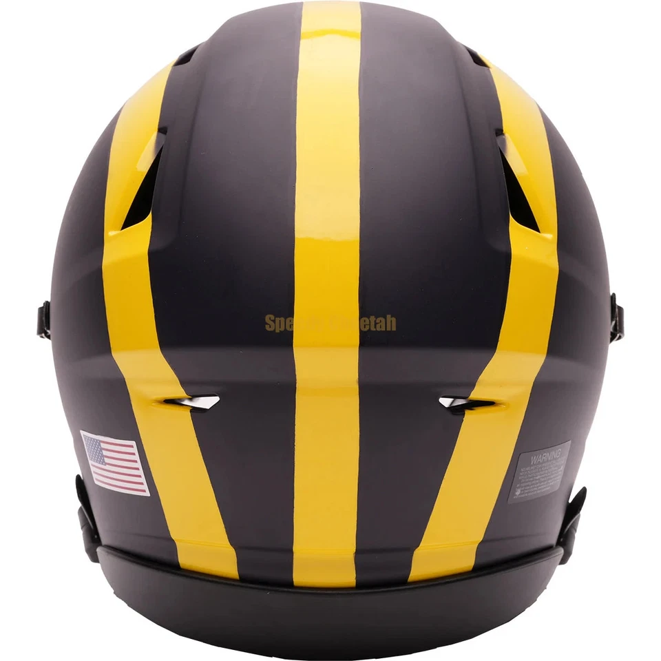 Casco de fútbol americano MIDI tamaño mediano Michigan Wolverines Riddell SpeedFlex Foto 3 de 4