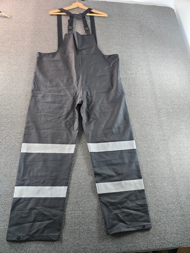Rain Rider Rain Pants Adult M Black Motorcycle Protection Reflective Suspenders