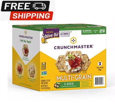 Crunchmaster 5 Seed Multi-Grain Cracker with Olive Oil (10 oz., 2 pk.)